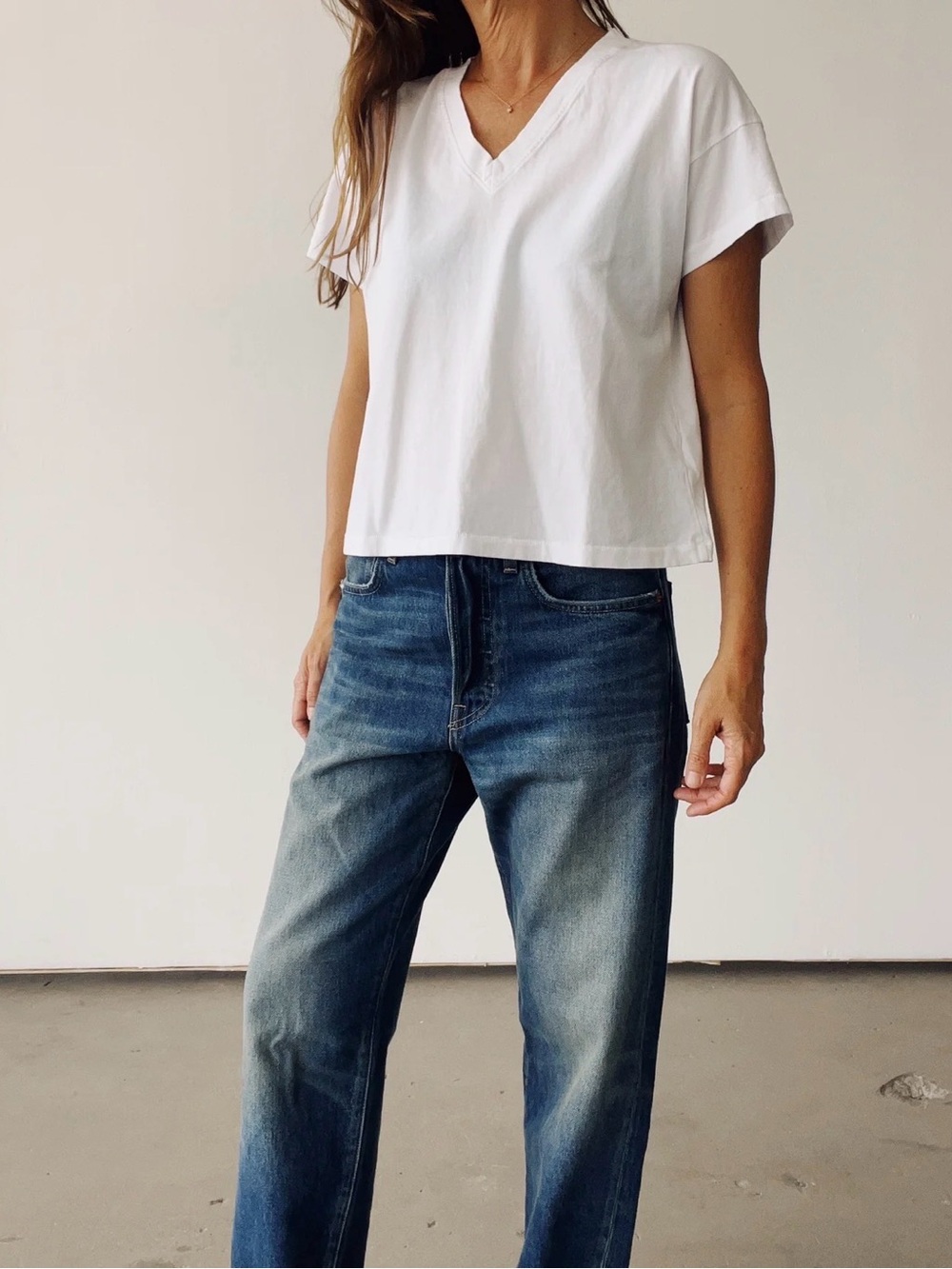Everyday V-Neck Tee in White